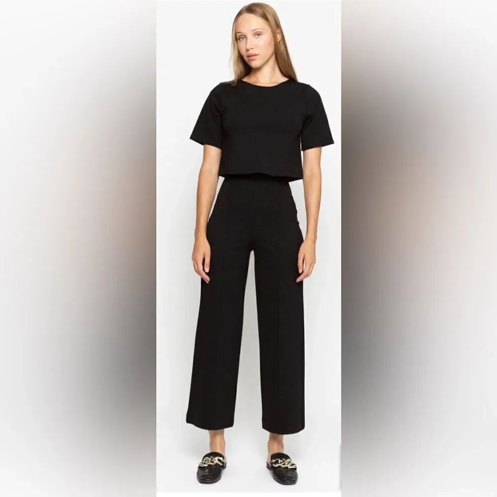 Black Ankle Cropped Pants